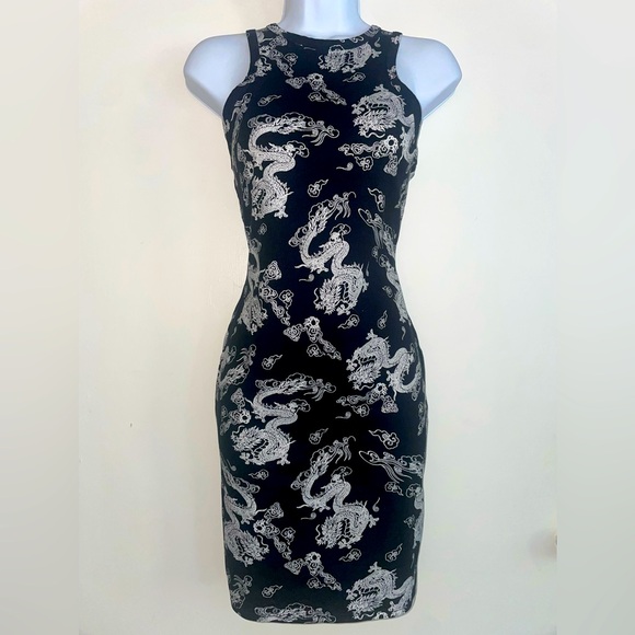 Popular 21 Dresses & Skirts - Popular 21 sz L Dragon print dress